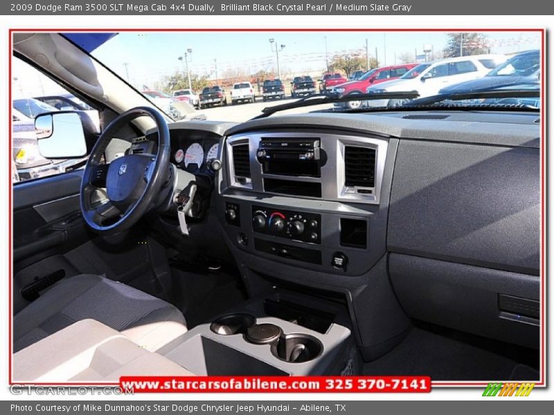 Brilliant Black Crystal Pearl / Medium Slate Gray 2009 Dodge Ram 3500 SLT Mega Cab 4x4 Dually