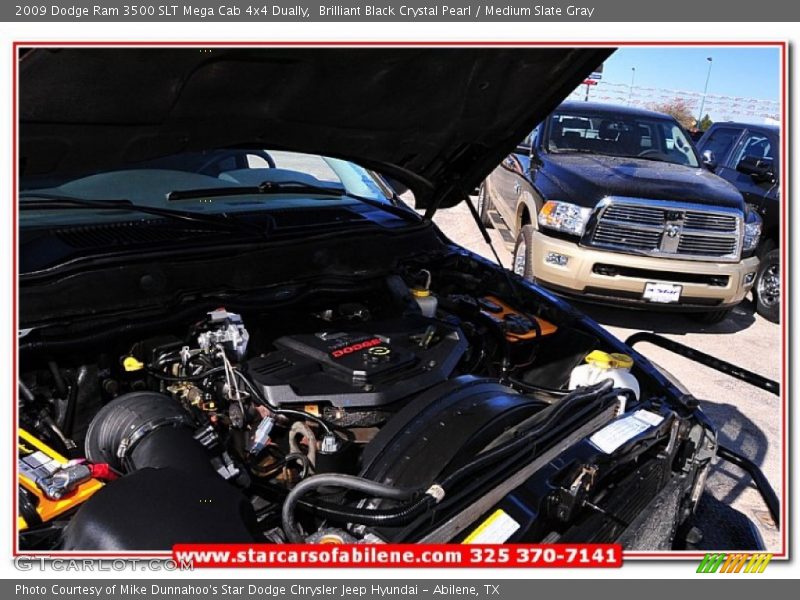 Brilliant Black Crystal Pearl / Medium Slate Gray 2009 Dodge Ram 3500 SLT Mega Cab 4x4 Dually