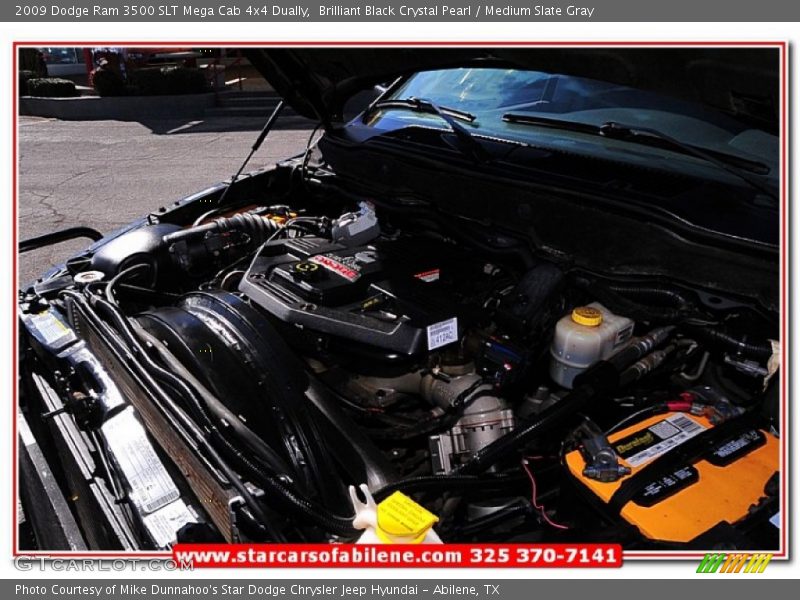 Brilliant Black Crystal Pearl / Medium Slate Gray 2009 Dodge Ram 3500 SLT Mega Cab 4x4 Dually