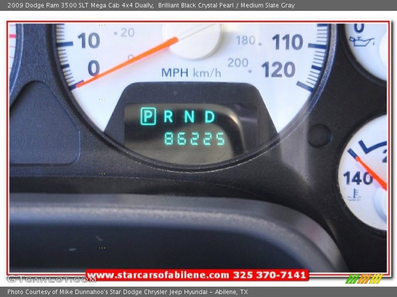 Brilliant Black Crystal Pearl / Medium Slate Gray 2009 Dodge Ram 3500 SLT Mega Cab 4x4 Dually