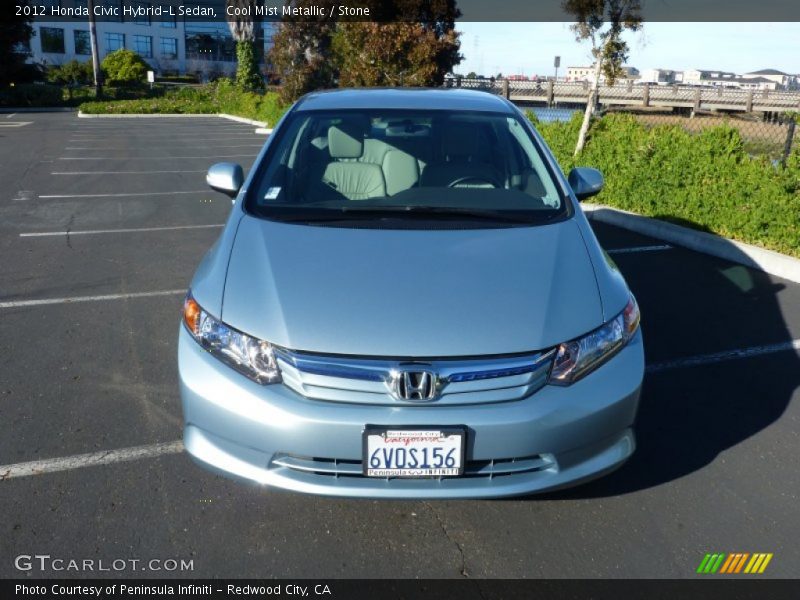 Cool Mist Metallic / Stone 2012 Honda Civic Hybrid-L Sedan