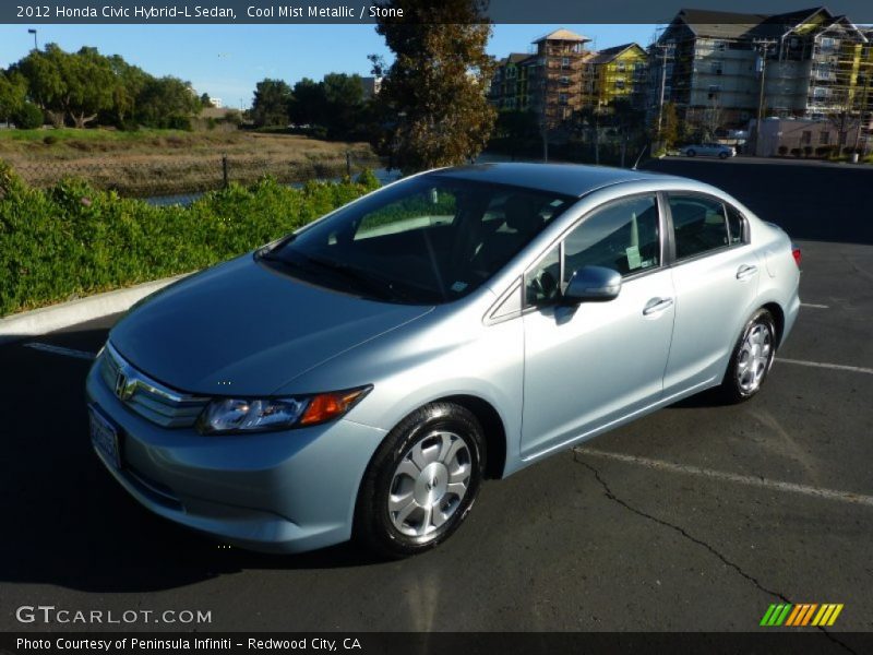 Cool Mist Metallic / Stone 2012 Honda Civic Hybrid-L Sedan