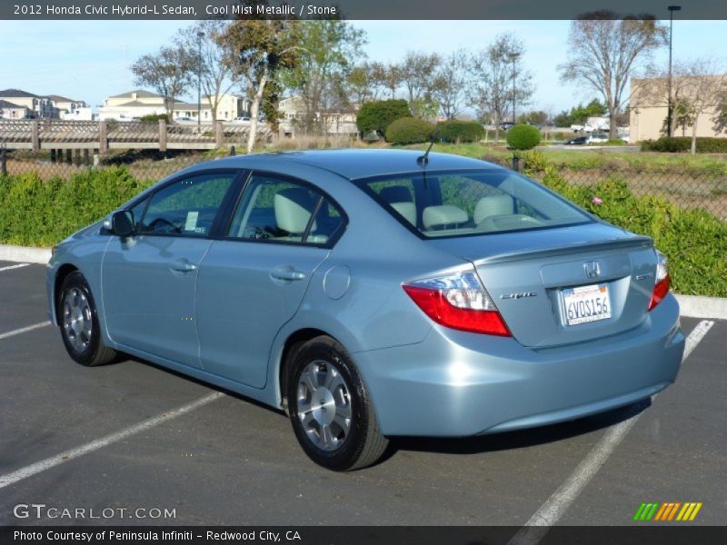 Cool Mist Metallic / Stone 2012 Honda Civic Hybrid-L Sedan