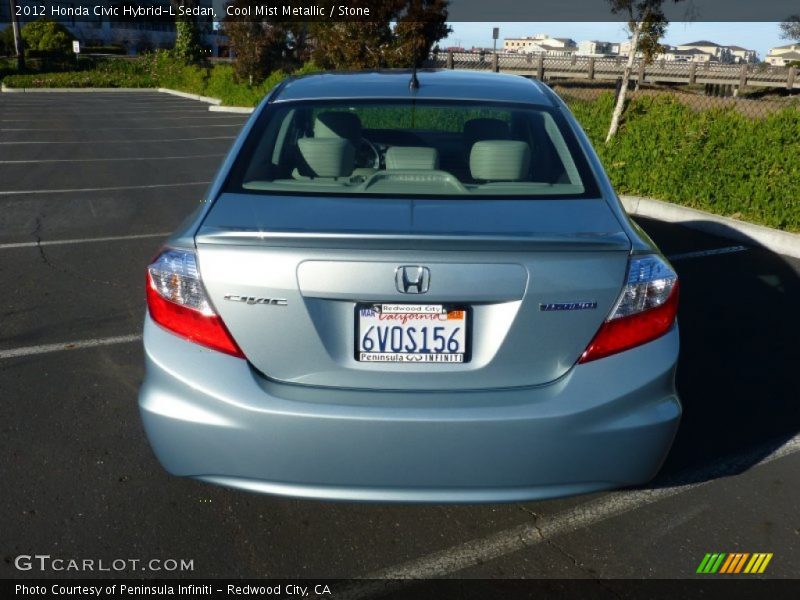 Cool Mist Metallic / Stone 2012 Honda Civic Hybrid-L Sedan
