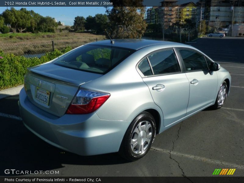 Cool Mist Metallic / Stone 2012 Honda Civic Hybrid-L Sedan
