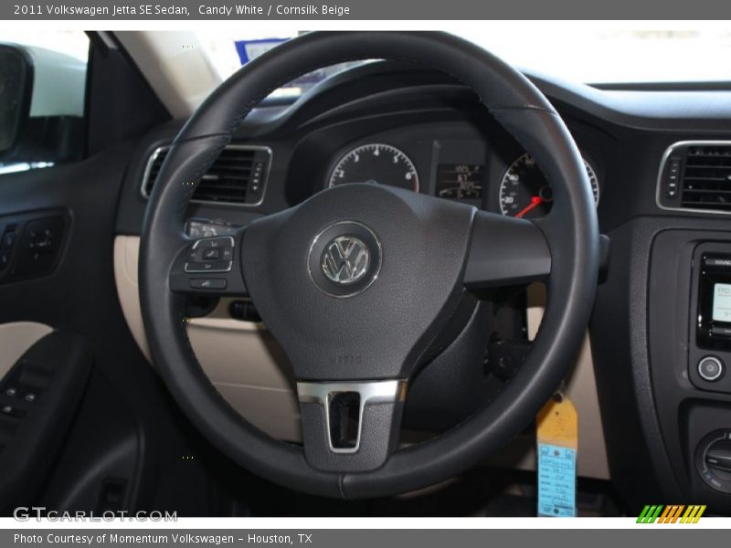 Candy White / Cornsilk Beige 2011 Volkswagen Jetta SE Sedan