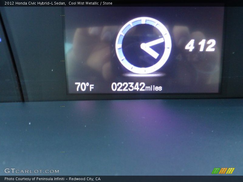 Cool Mist Metallic / Stone 2012 Honda Civic Hybrid-L Sedan