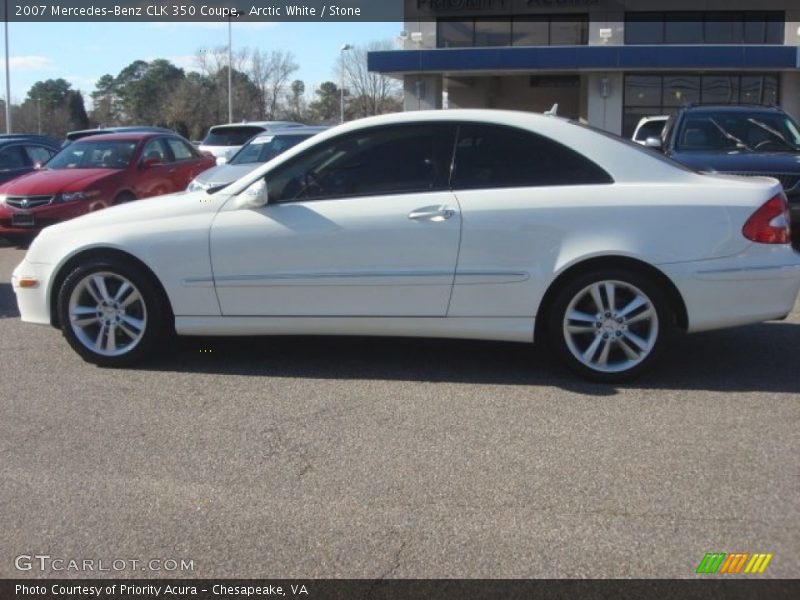Arctic White / Stone 2007 Mercedes-Benz CLK 350 Coupe