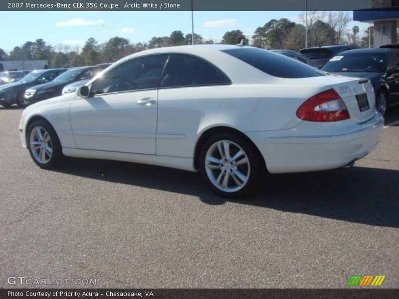 Arctic White / Stone 2007 Mercedes-Benz CLK 350 Coupe