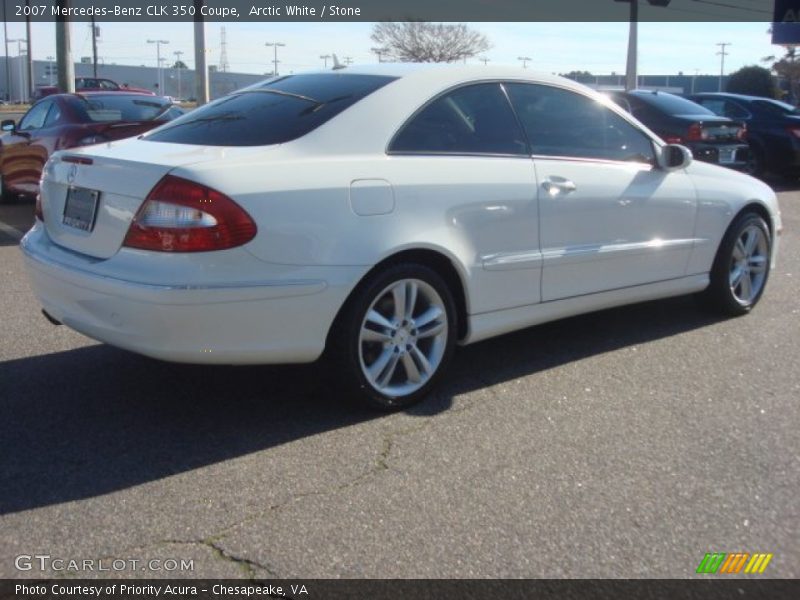 Arctic White / Stone 2007 Mercedes-Benz CLK 350 Coupe