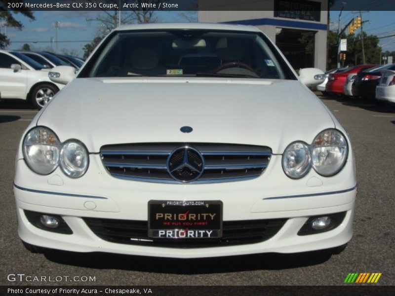 Arctic White / Stone 2007 Mercedes-Benz CLK 350 Coupe