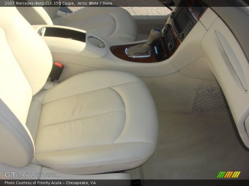 Arctic White / Stone 2007 Mercedes-Benz CLK 350 Coupe