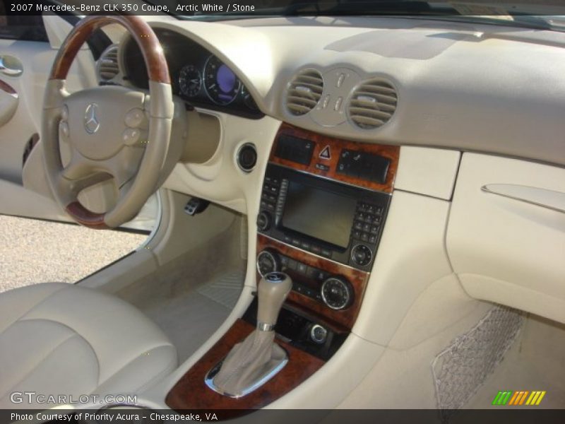 Arctic White / Stone 2007 Mercedes-Benz CLK 350 Coupe