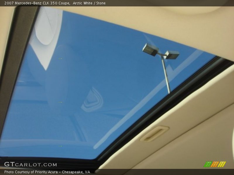 Arctic White / Stone 2007 Mercedes-Benz CLK 350 Coupe