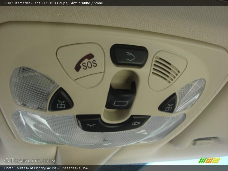 Arctic White / Stone 2007 Mercedes-Benz CLK 350 Coupe