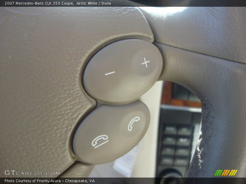 Arctic White / Stone 2007 Mercedes-Benz CLK 350 Coupe