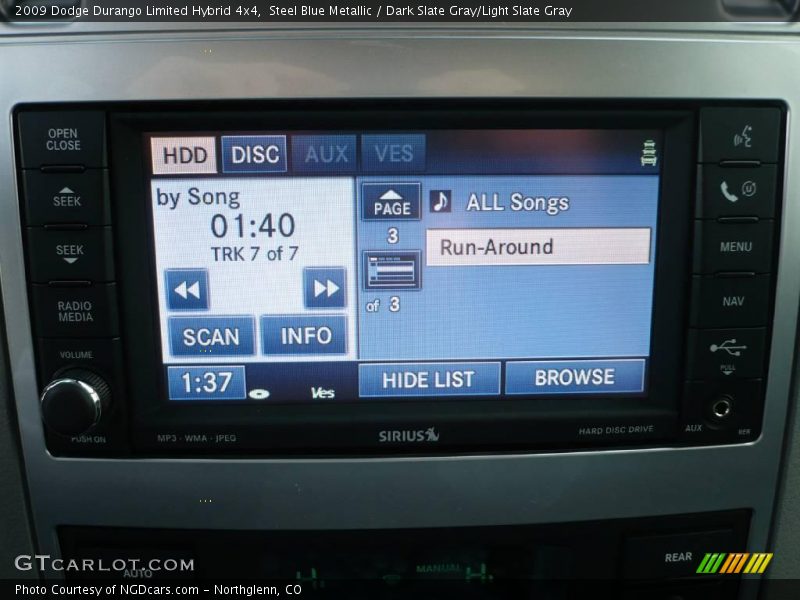 Steel Blue Metallic / Dark Slate Gray/Light Slate Gray 2009 Dodge Durango Limited Hybrid 4x4