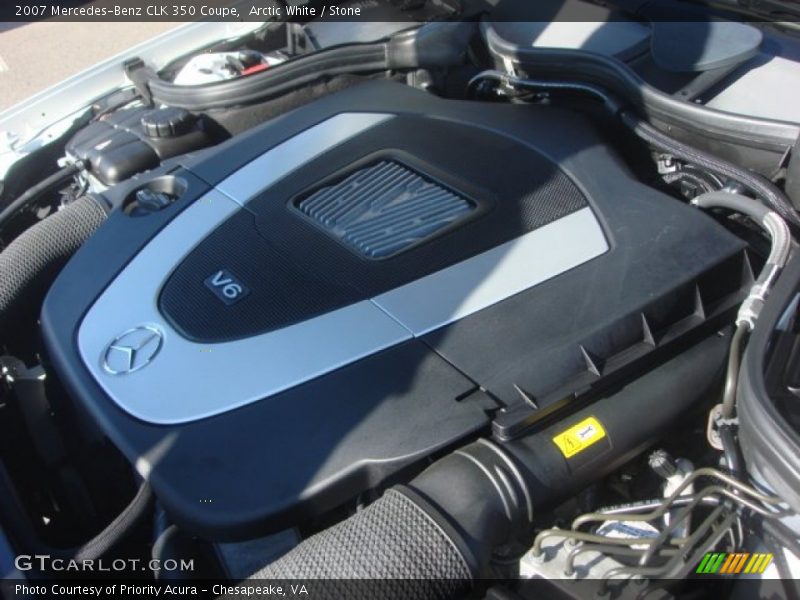 Arctic White / Stone 2007 Mercedes-Benz CLK 350 Coupe
