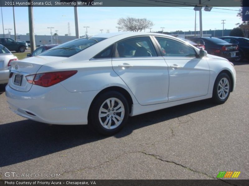 Shimmering White / Camel 2011 Hyundai Sonata GLS