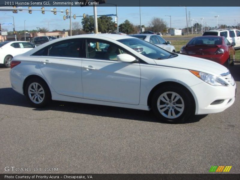 Shimmering White / Camel 2011 Hyundai Sonata GLS