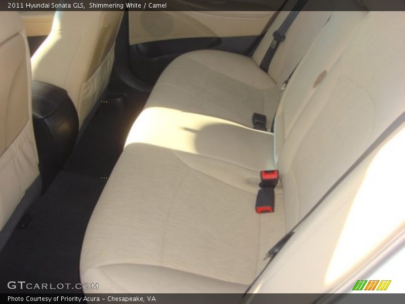 Shimmering White / Camel 2011 Hyundai Sonata GLS