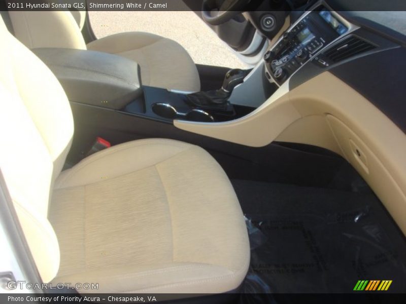 Shimmering White / Camel 2011 Hyundai Sonata GLS