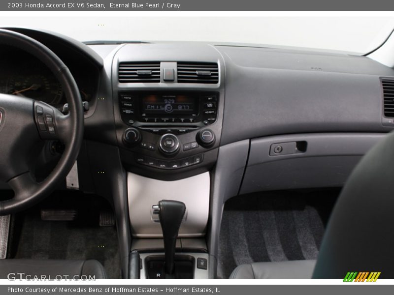 Eternal Blue Pearl / Gray 2003 Honda Accord EX V6 Sedan
