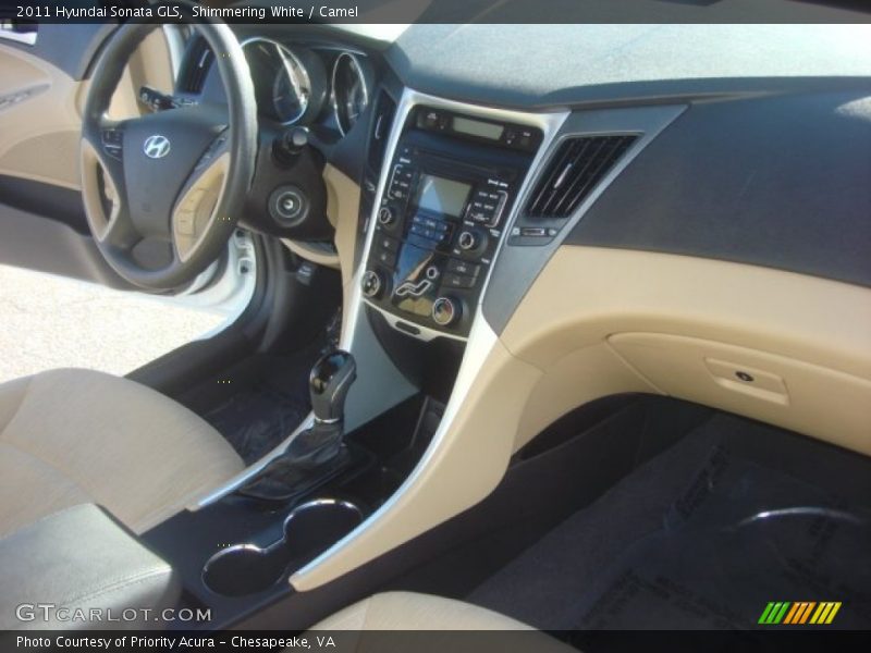 Shimmering White / Camel 2011 Hyundai Sonata GLS