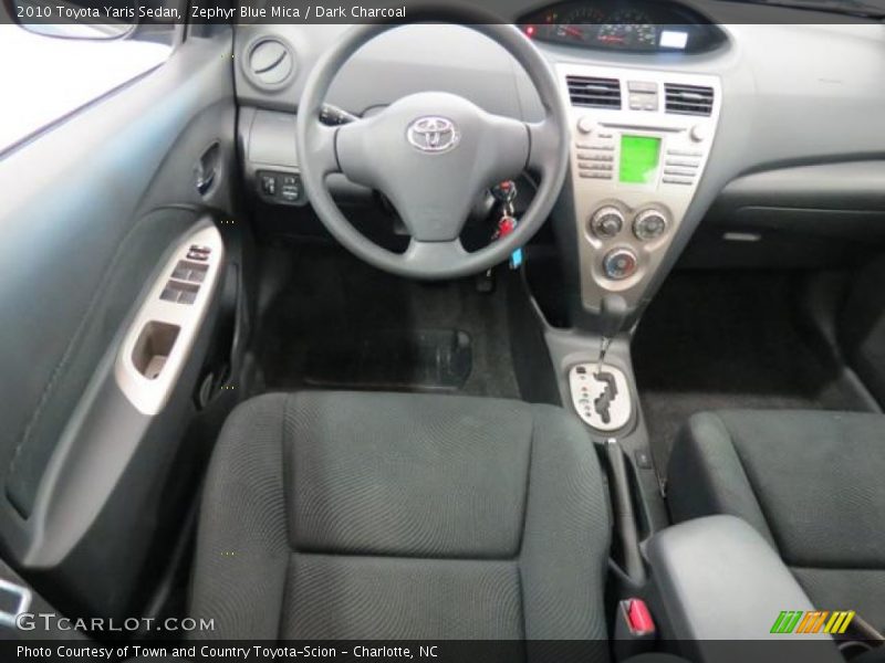 Zephyr Blue Mica / Dark Charcoal 2010 Toyota Yaris Sedan