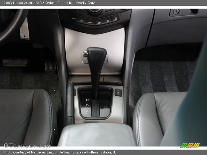 Eternal Blue Pearl / Gray 2003 Honda Accord EX V6 Sedan