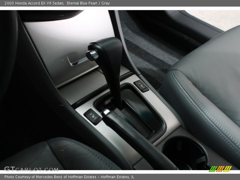 Eternal Blue Pearl / Gray 2003 Honda Accord EX V6 Sedan