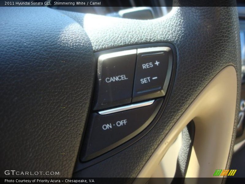 Shimmering White / Camel 2011 Hyundai Sonata GLS