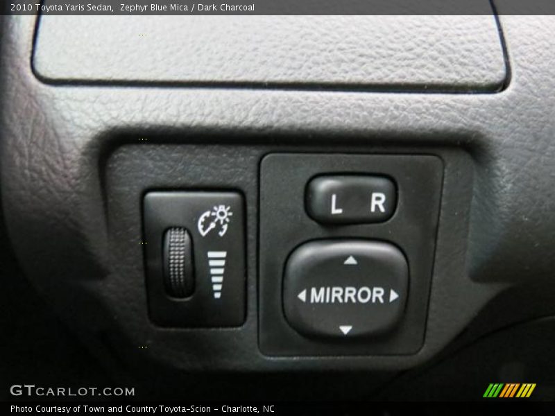 Zephyr Blue Mica / Dark Charcoal 2010 Toyota Yaris Sedan