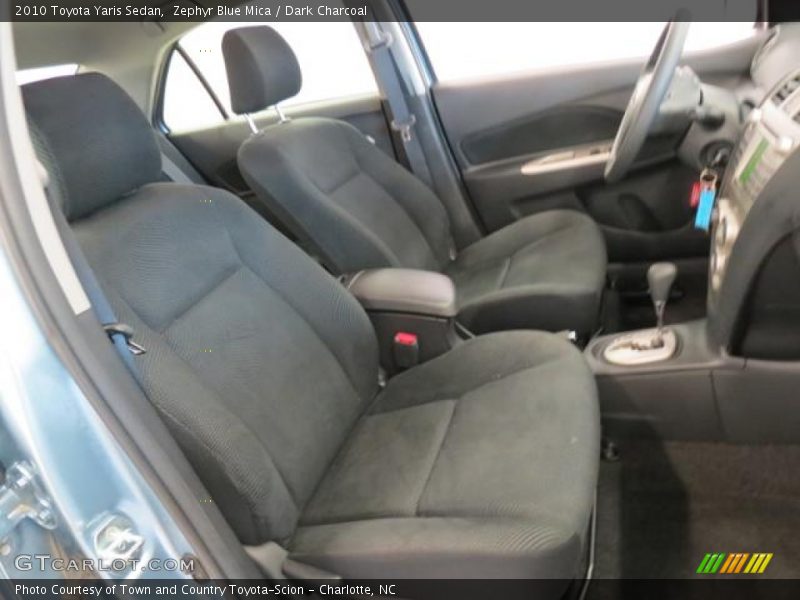 Zephyr Blue Mica / Dark Charcoal 2010 Toyota Yaris Sedan