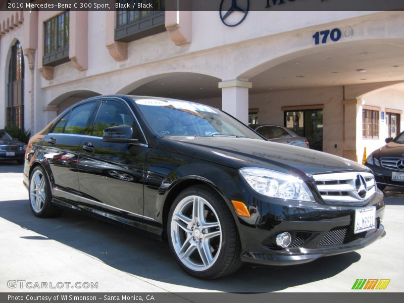 Black / Black 2010 Mercedes-Benz C 300 Sport