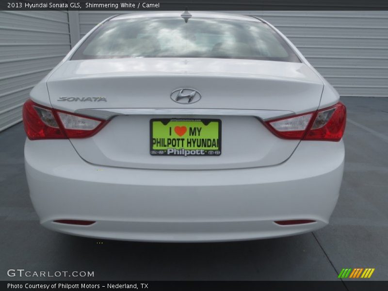 Shimmering White / Camel 2013 Hyundai Sonata GLS