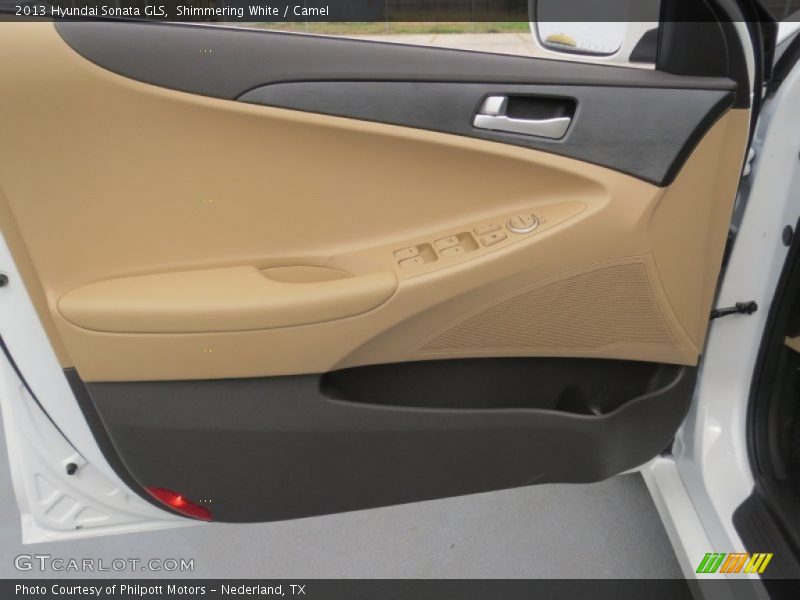 Shimmering White / Camel 2013 Hyundai Sonata GLS