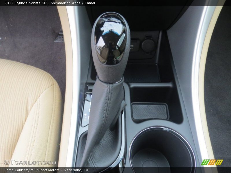 Shimmering White / Camel 2013 Hyundai Sonata GLS