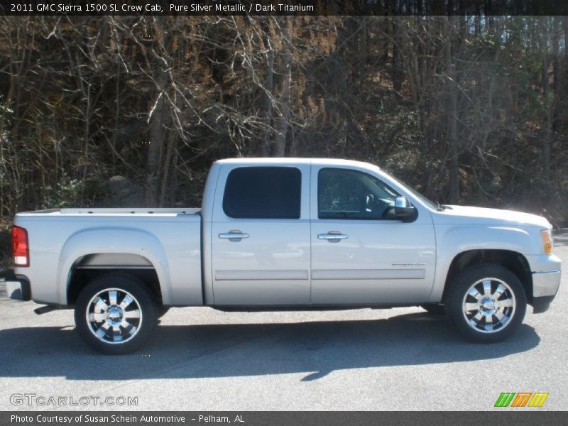 Pure Silver Metallic / Dark Titanium 2011 GMC Sierra 1500 SL Crew Cab