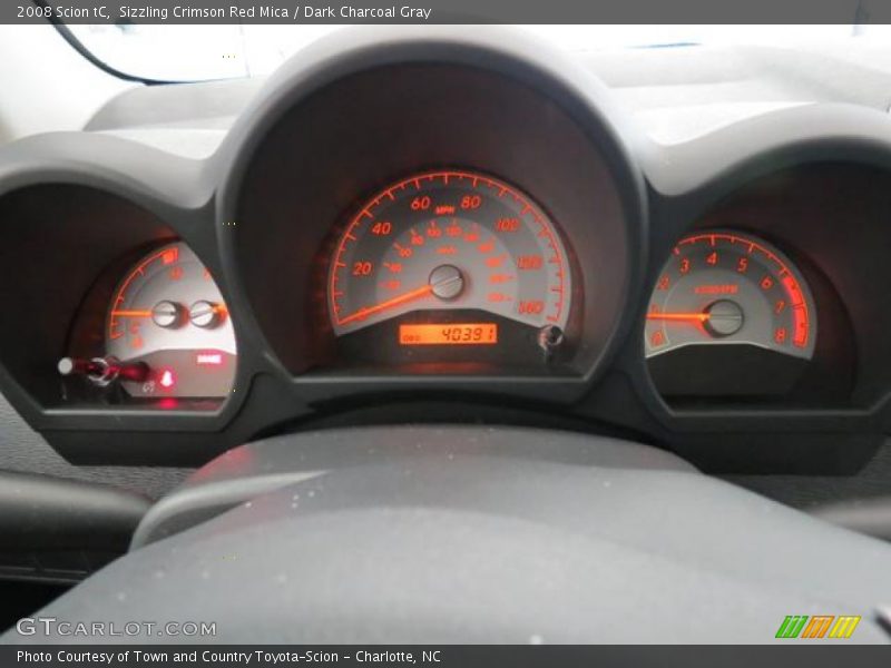 Sizzling Crimson Red Mica / Dark Charcoal Gray 2008 Scion tC