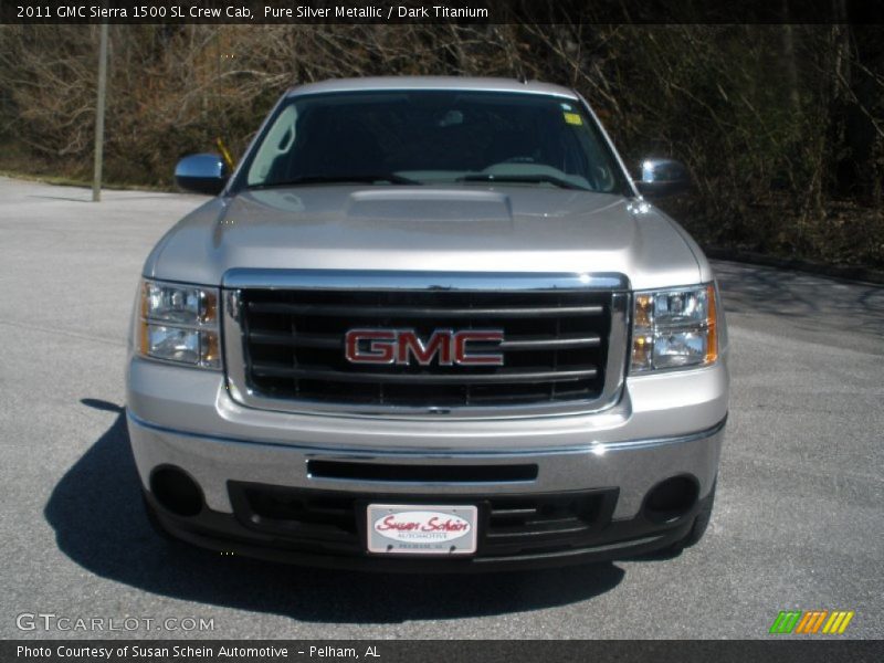 Pure Silver Metallic / Dark Titanium 2011 GMC Sierra 1500 SL Crew Cab