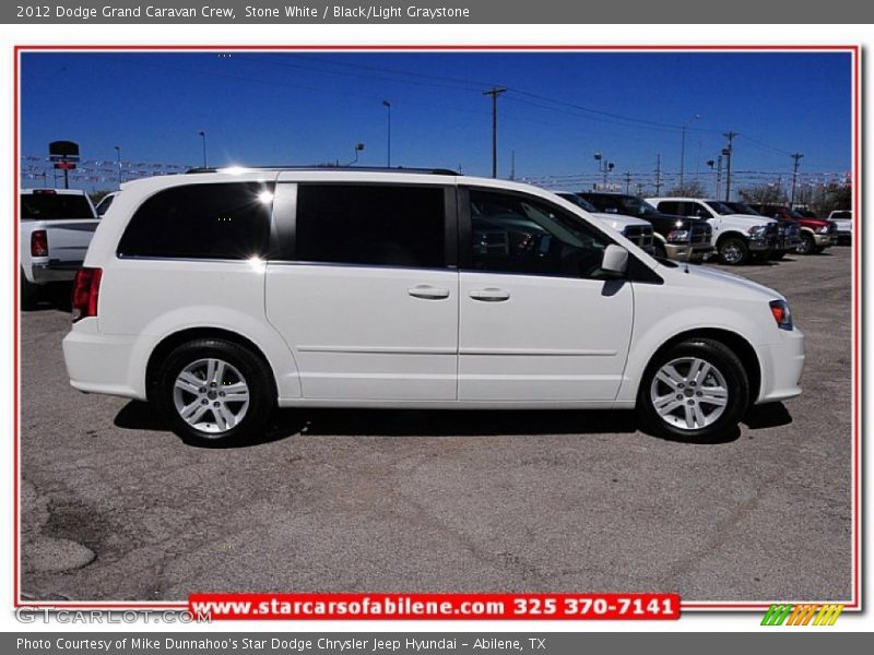 Stone White / Black/Light Graystone 2012 Dodge Grand Caravan Crew