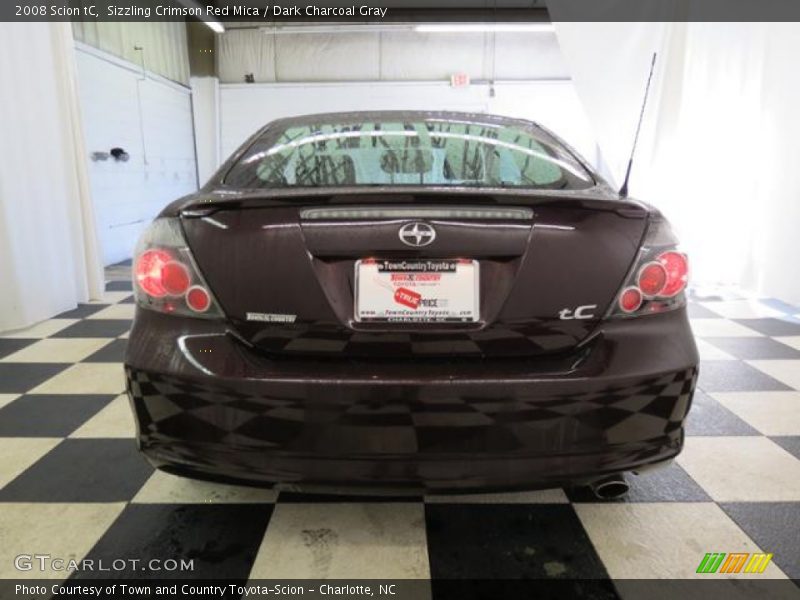 Sizzling Crimson Red Mica / Dark Charcoal Gray 2008 Scion tC