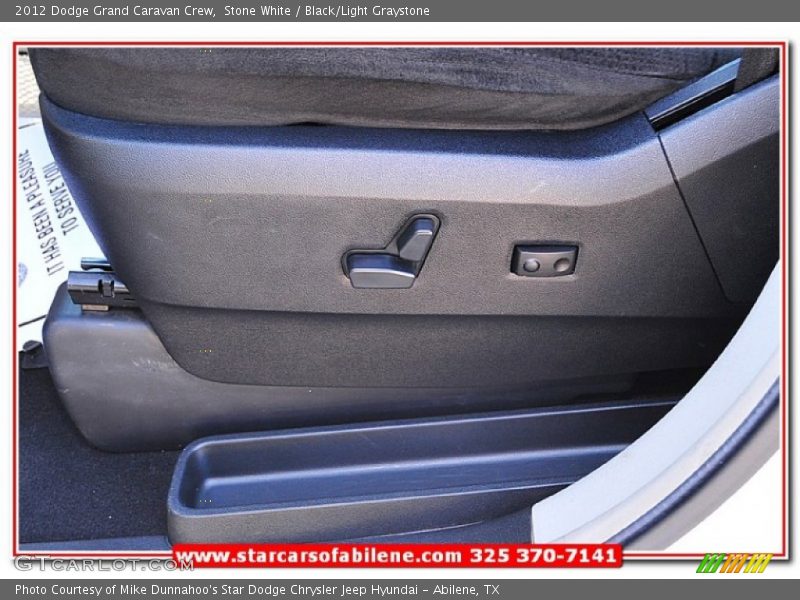 Stone White / Black/Light Graystone 2012 Dodge Grand Caravan Crew