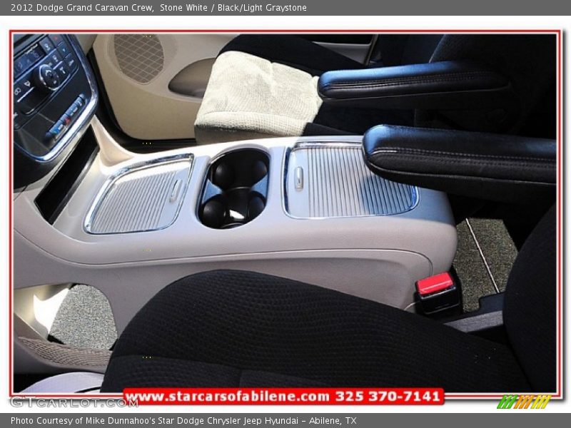 Stone White / Black/Light Graystone 2012 Dodge Grand Caravan Crew