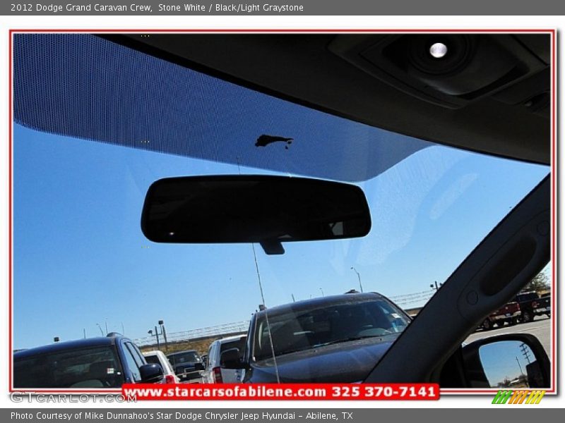Stone White / Black/Light Graystone 2012 Dodge Grand Caravan Crew