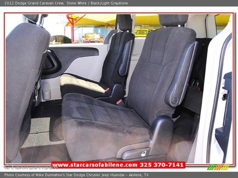 Stone White / Black/Light Graystone 2012 Dodge Grand Caravan Crew