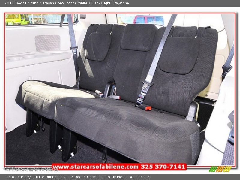 Stone White / Black/Light Graystone 2012 Dodge Grand Caravan Crew