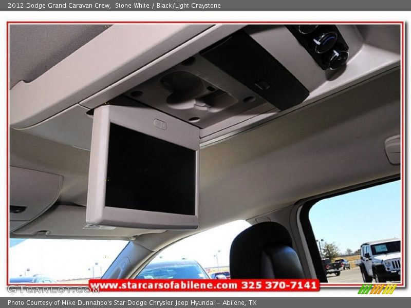 Stone White / Black/Light Graystone 2012 Dodge Grand Caravan Crew