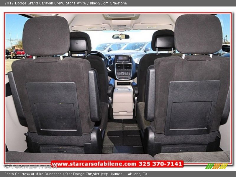 Stone White / Black/Light Graystone 2012 Dodge Grand Caravan Crew